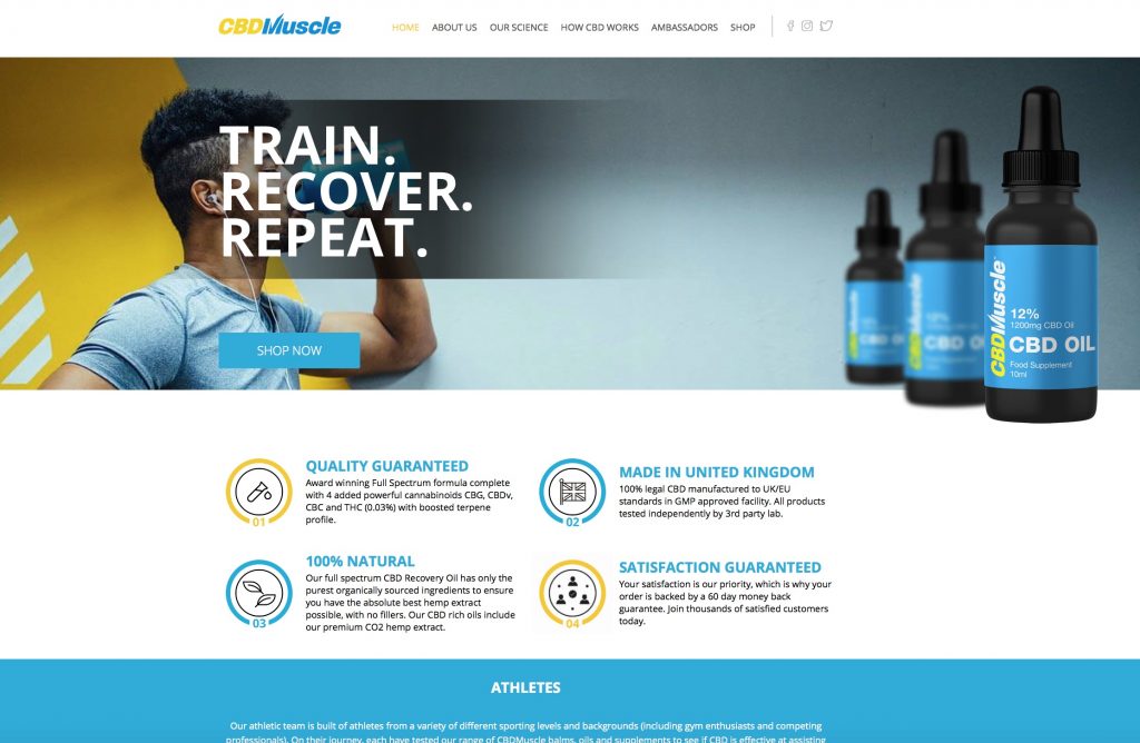 cbd muscle official website